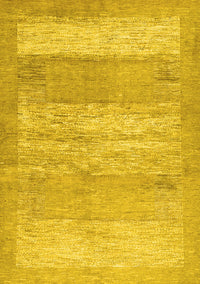 Abstract Yellow Contemporary Rug, con1595yw