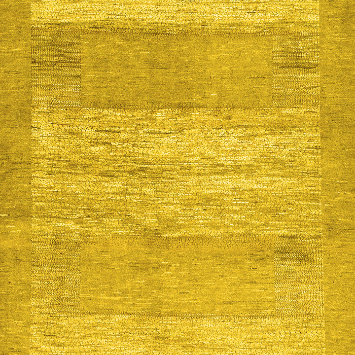 Abstract Yellow Contemporary Rug, con1595yw