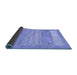 Sideview of Abstract Blue Contemporary Rug, con1595blu