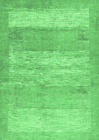 Abstract Emerald Green Contemporary Rug, con1595emgrn