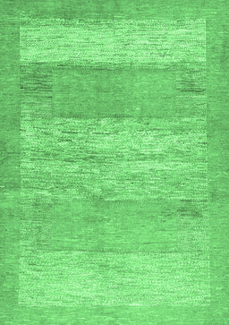 Abstract Emerald Green Contemporary Rug, con1595emgrn