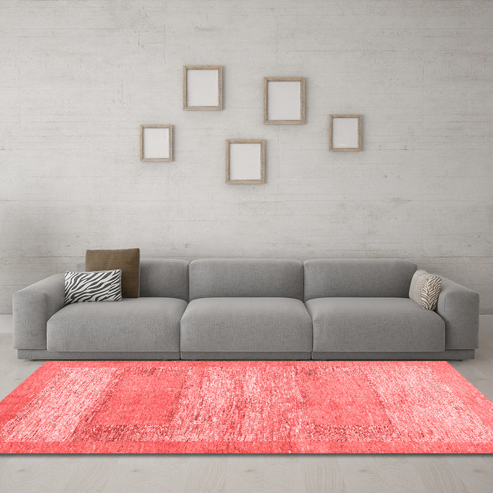 Contemporary Red Washable Rugs