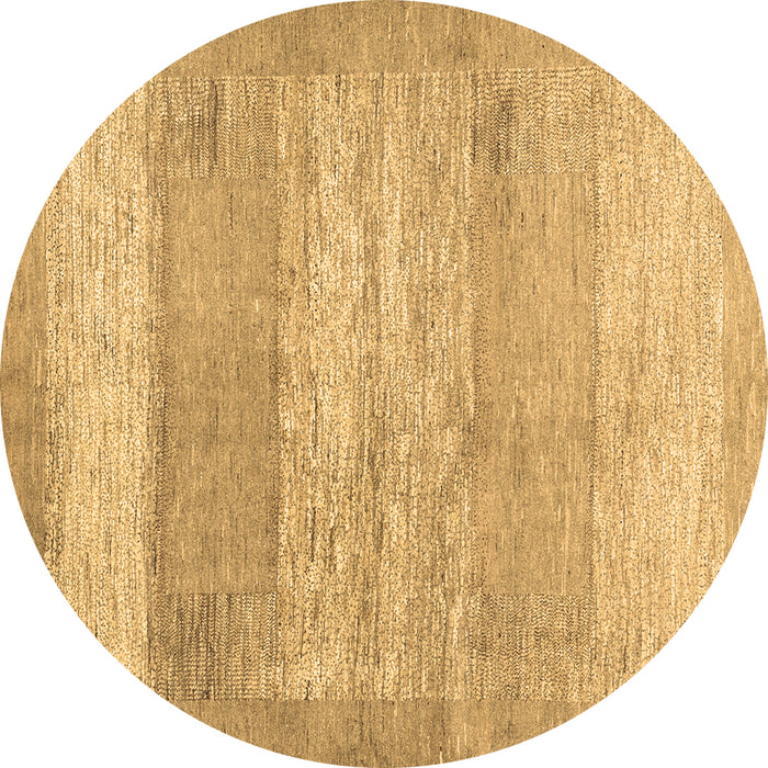 Round Abstract Brown Contemporary Rug, con1595brn