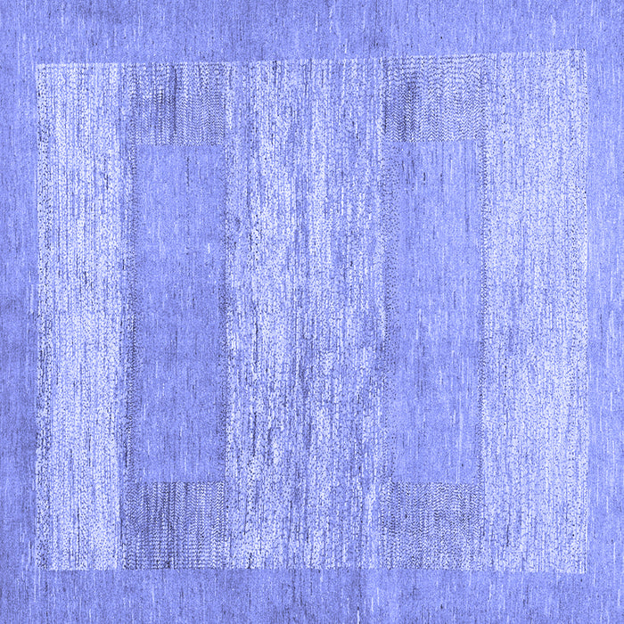 Square Abstract Blue Contemporary Rug, con1595blu