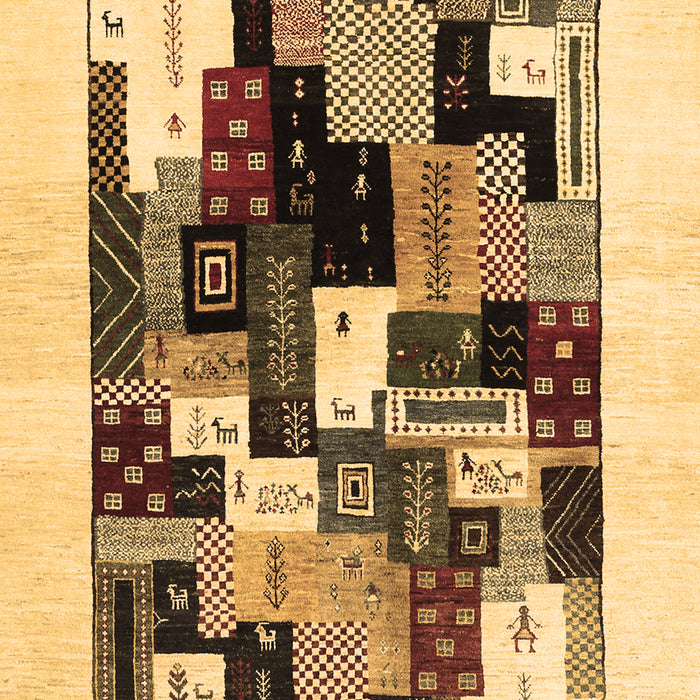 Machine Washable Abstract Brown Contemporary Rug, wshcon1596brn