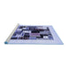 Sideview of Machine Washable Abstract Blue Contemporary Rug, wshcon1596blu