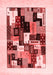 Abstract Red Contemporary Area Rugs