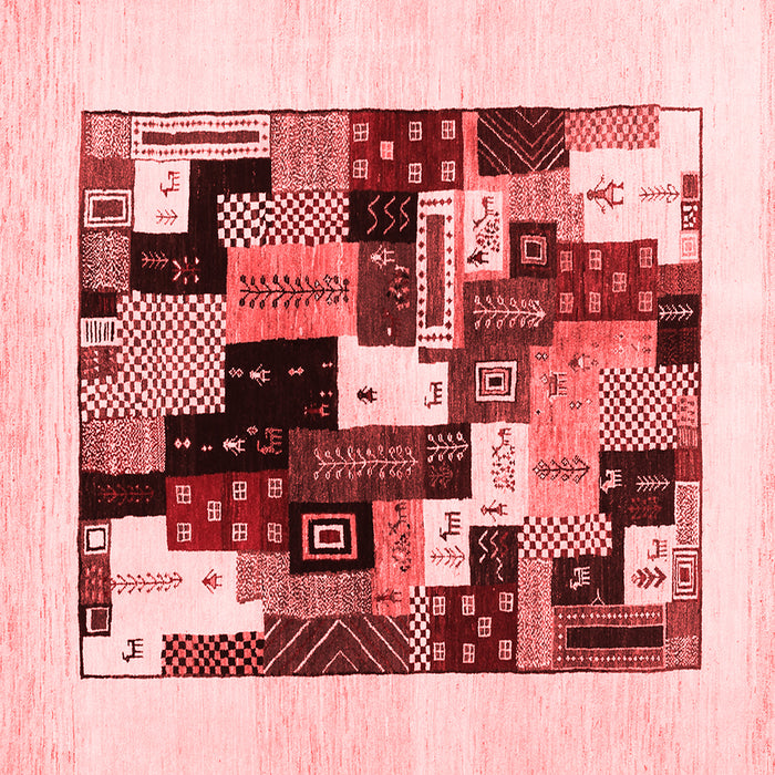 Machine Washable Abstract Red Contemporary Rug, wshcon1596red