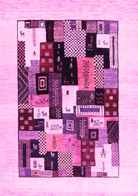 Abstract Pink Contemporary Rug, con1596pnk