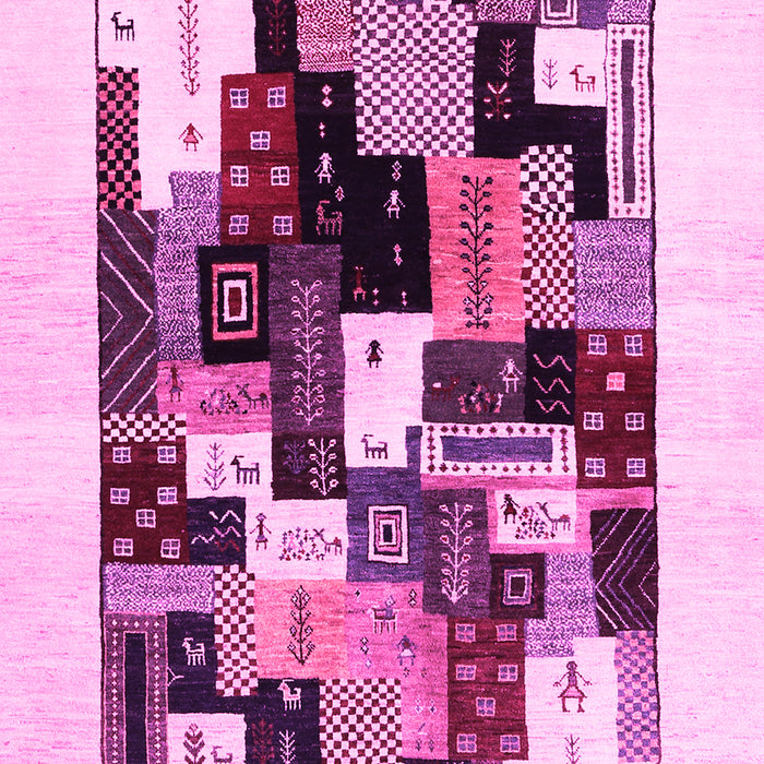 Abstract Pink Contemporary Rug, con1596pnk