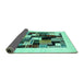 Sideview of Abstract Turquoise Contemporary Rug, con1596turq