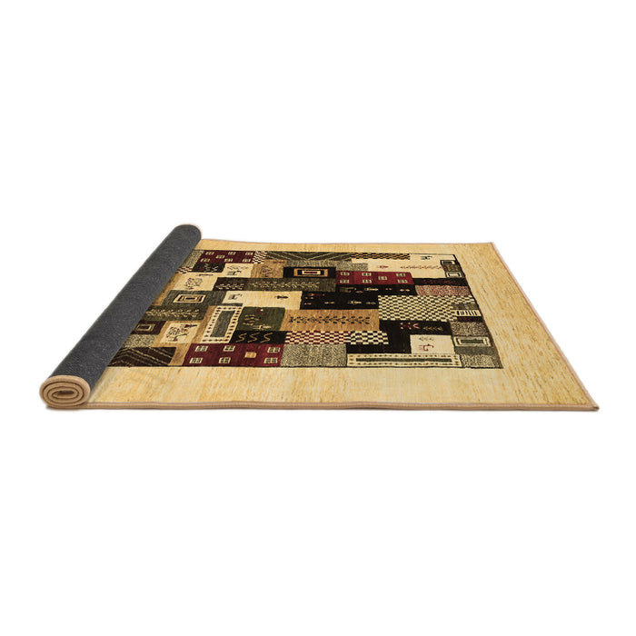 Sideview of Abstract Brown Contemporary Rug, con1596brn