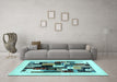 Machine Washable Abstract Light Blue Contemporary Rug in a Living Room, wshcon1596lblu