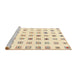 Serging Thickness of Machine Washable Contemporary Gold Rug, wshcon1597