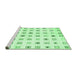 Sideview of Machine Washable Solid Emerald Green Modern Area Rugs, wshcon1597emgrn