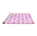 Sideview of Machine Washable Solid Pink Modern Rug, wshcon1597pnk