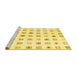 Sideview of Machine Washable Solid Yellow Modern Rug, wshcon1597yw