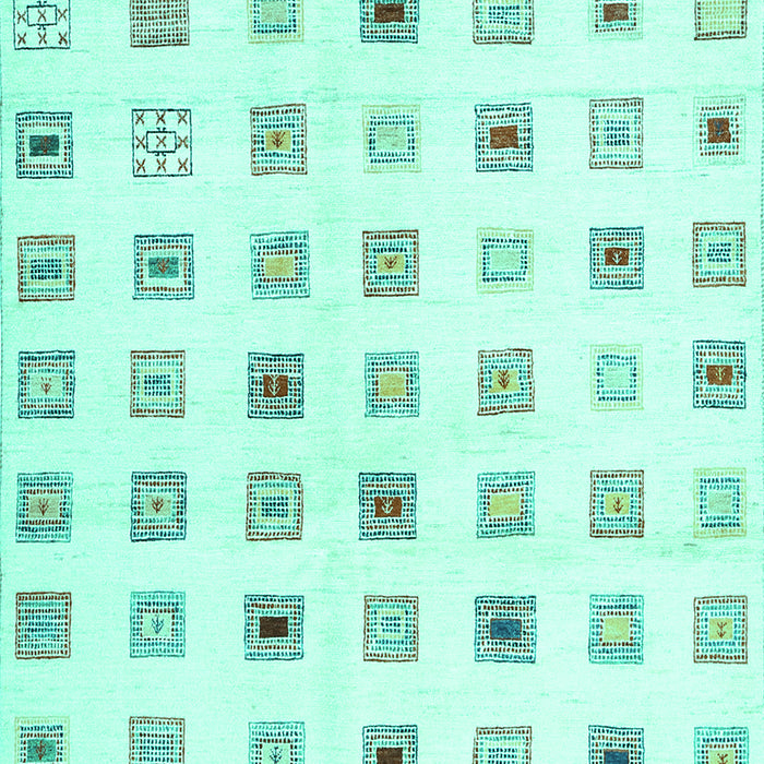 Machine Washable Solid Turquoise Modern Area Rugs, wshcon1597turq