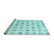 Sideview of Machine Washable Solid Light Blue Modern Rug, wshcon1597lblu