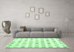 Machine Washable Solid Emerald Green Modern Area Rugs in a Living Room,, wshcon1597emgrn