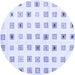 Round Solid Blue Modern Rug, con1597blu