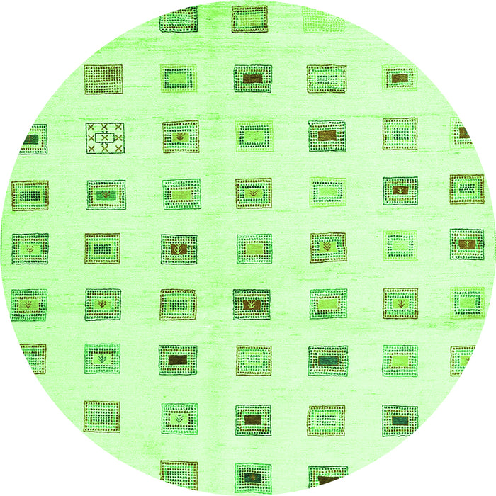 Machine Washable Solid Green Modern Area Rugs, wshcon1597grn