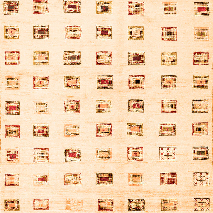 Serging Thickness of Solid Orange Modern Rug, con1597org