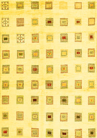 Solid Yellow Modern Rug, con1597yw