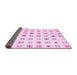 Sideview of Solid Pink Modern Rug, con1597pnk