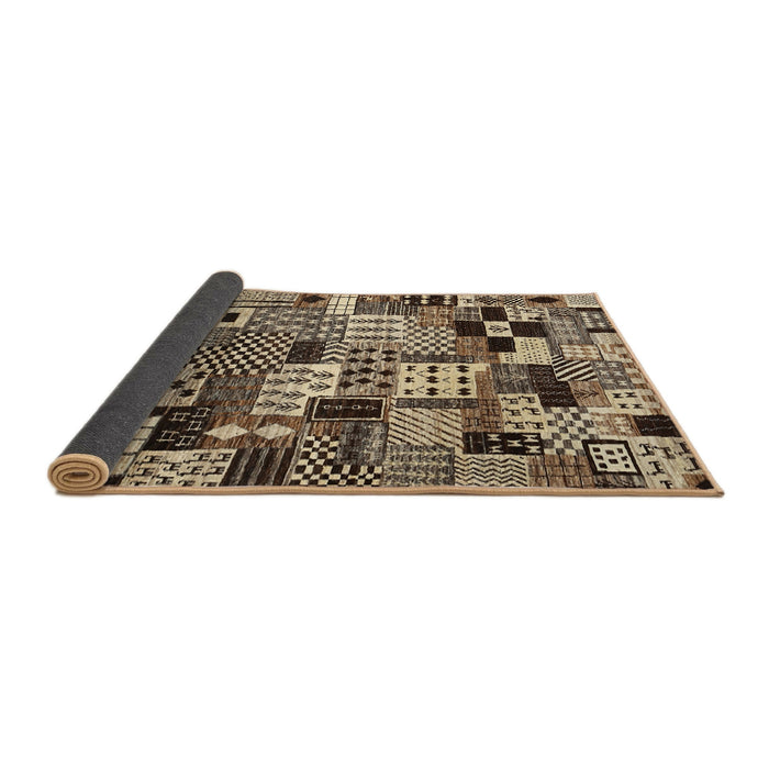 Thickness of Contemporary Bakers Brown Modern Rug, con1598