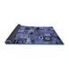 Sideview of Abstract Blue Contemporary Rug, con1598blu