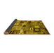 Sideview of Abstract Yellow Contemporary Rug, con1598yw