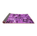 Sideview of Abstract Purple Contemporary Rug, con1598pur