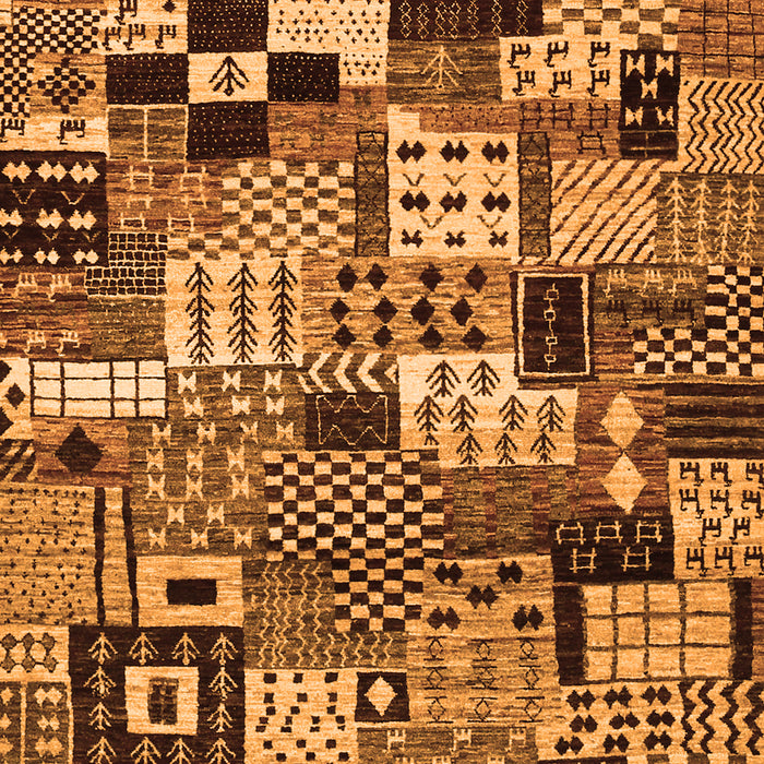 Abstract Orange Contemporary Rug, con1598org