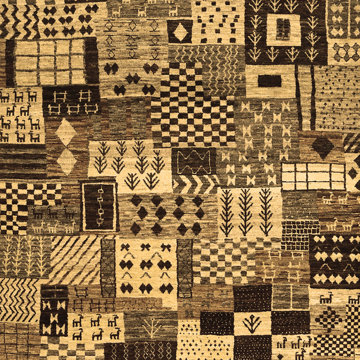 Machine Washable Abstract Brown Contemporary Rug, wshcon1598brn