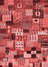 Abstract Red Contemporary Area Rugs