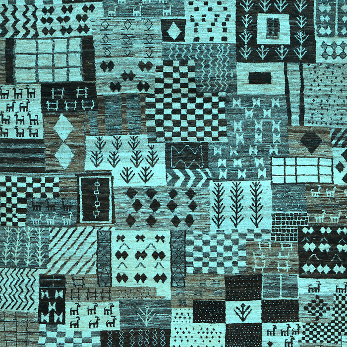 Machine Washable Abstract Light Blue Contemporary Rug, wshcon1598lblu