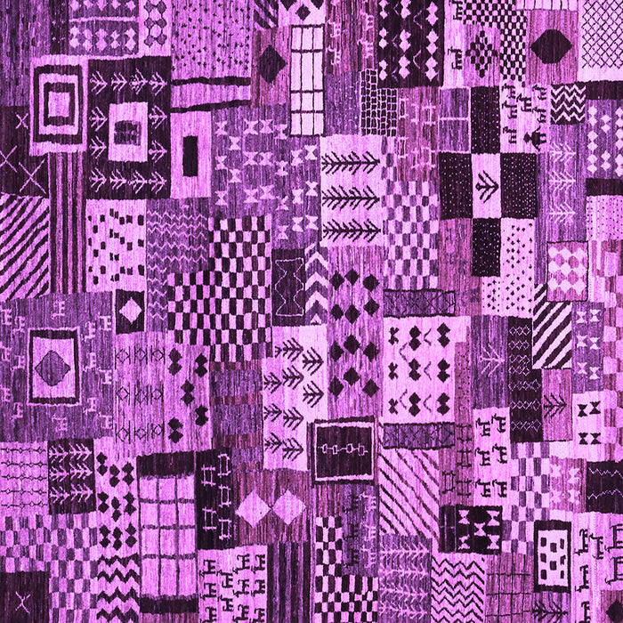 Square Abstract Purple Contemporary Rug, con1598pur