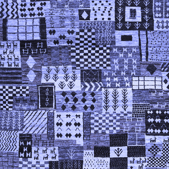 Machine Washable Abstract Blue Contemporary Rug, wshcon1598blu