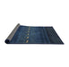 Thickness of Contemporary Blue Modern Rug, con1599