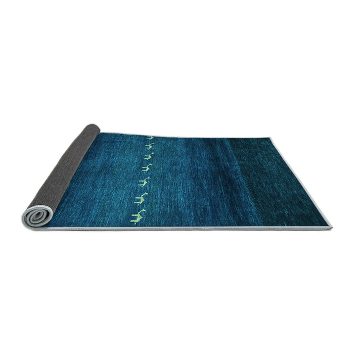 Sideview of Abstract Light Blue Contemporary Rug, con1599lblu