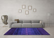 Machine Washable Abstract Purple Contemporary Area Rugs in a Living Room, wshcon1599pur