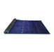 Sideview of Abstract Blue Contemporary Rug, con1599blu