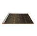 Sideview of Machine Washable Abstract Brown Contemporary Rug, wshcon1599brn