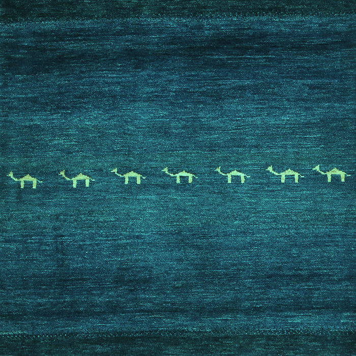 Abstract Turquoise Contemporary Rug, con1599turq