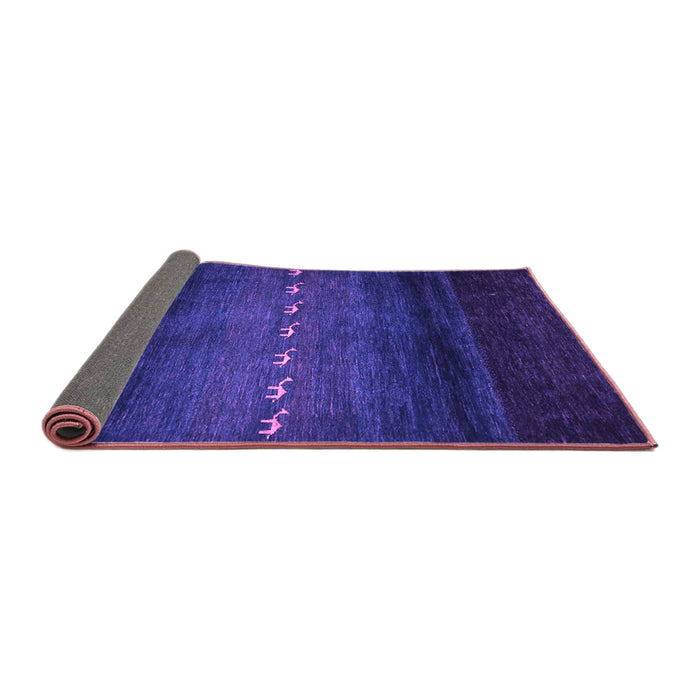 Sideview of Abstract Purple Contemporary Rug, con1599pur