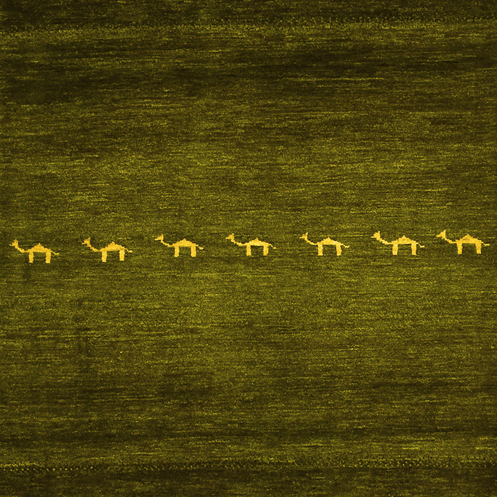 Machine Washable Abstract Yellow Contemporary Rug, wshcon1599yw