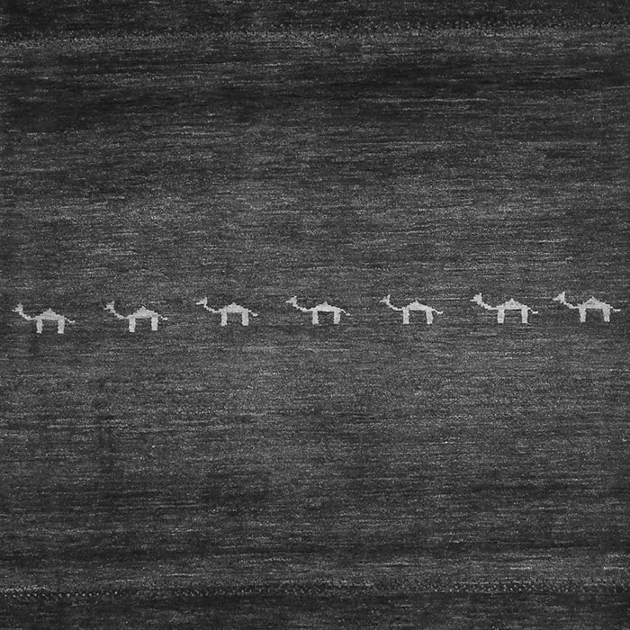 Serging Thickness of Machine Washable Abstract Gray Contemporary Rug, wshcon1599gry