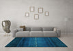 Machine Washable Abstract Light Blue Contemporary Rug in a Living Room, wshcon1599lblu