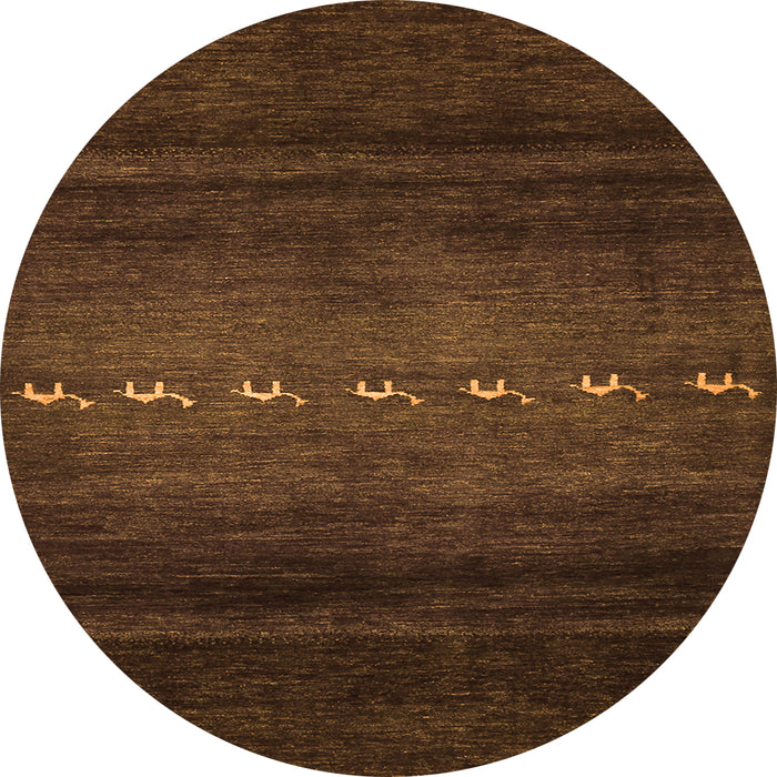 Square Abstract Orange Contemporary Rug, con1599org